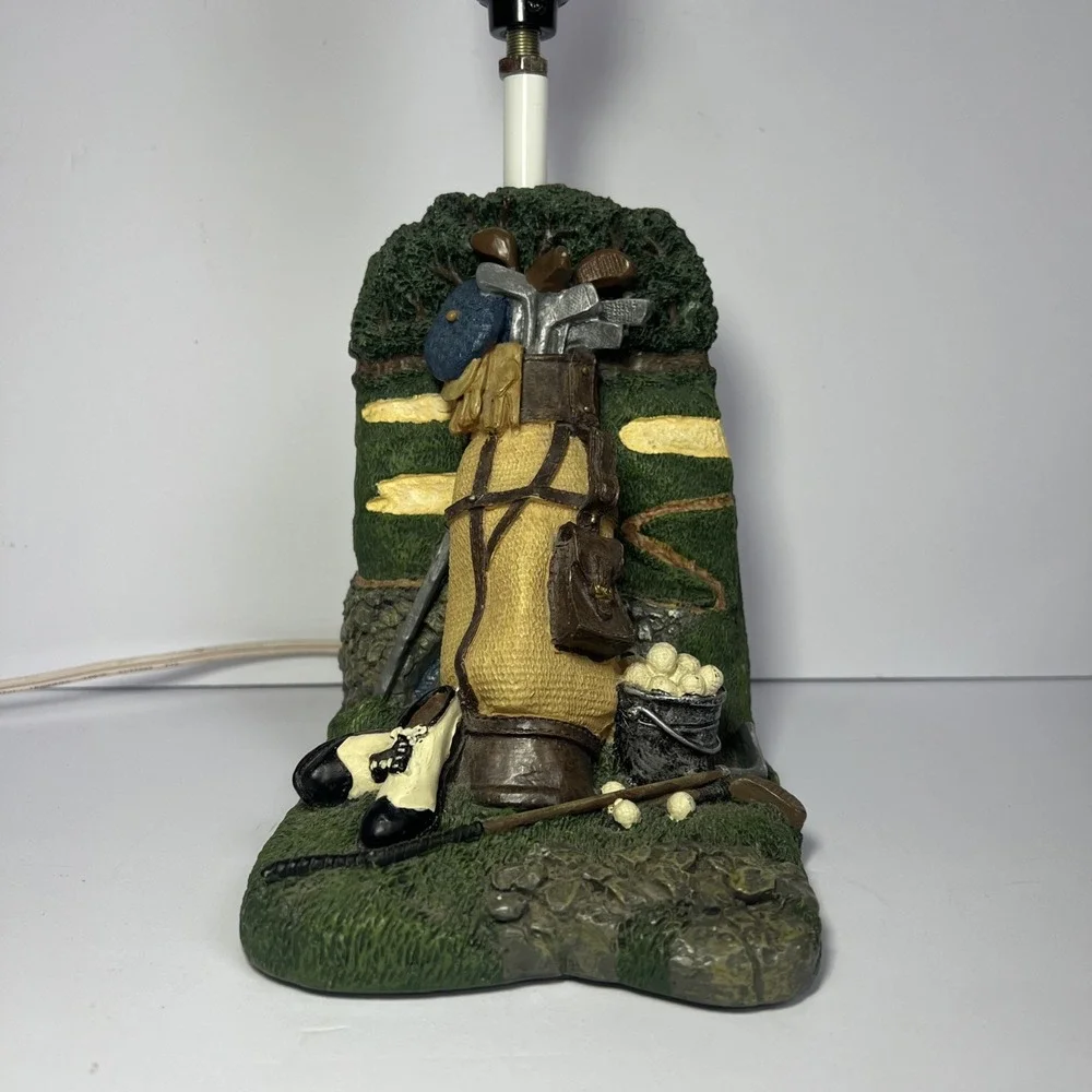 VTG 1993 Figi Graphics Golf Bag Table Desk Lamp Resin Works No Shade